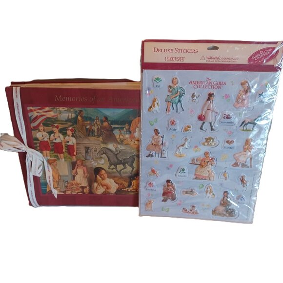 American Girl Bundle - Memory Book and 2004 Deluxe Sticker Sheet - Picture 1 of 9